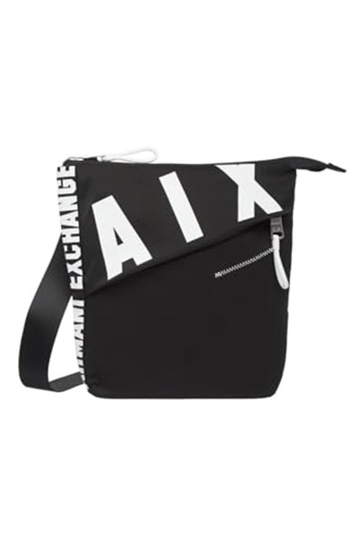 A | X ARMANI EXCHANGE Erkek Kontrast Balta Çapraz Gövde, Nero-Siyah, Tek Beden, Nero - Siyah, One Size, Kontrast Balta Crossbody