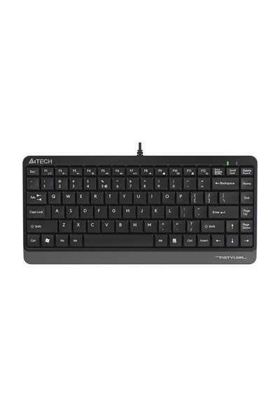 A4 Tech FK11 Q Türkçe Usb Fn-Multimedya Mini Siyah/Gri Klavye