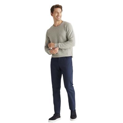 AC&Co / Altınyıldız Classics 360 Derece Her Yöne Esneyen Slim Fit Dar Kesim Diyagonal Desenli Pantolon, Renk Lacivert, Beden 50