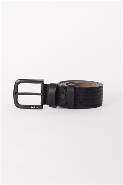 AC&Co / Altınyıldız Classics Casual Suni Deri Kemer, Renk Siyah, Beden 125