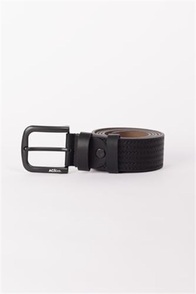 AC&Co / Altınyıldız Classics Casual Suni Deri Kemer, Renk Siyah, Beden 125