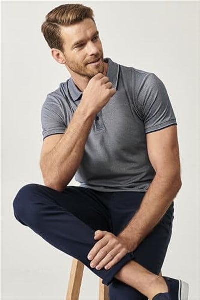 AC&Co/Altınyıldız Classics Erkek Çekmeyen Pamuklu Slim Fit Kıvrılmaz Polo Yaka Basic Tişört