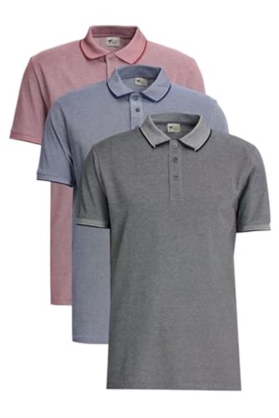 AC&Co/Altınyıldız Classics Erkek Çekmeyen Pamuklu Slim Fit Kıvrılmaz Polo Yaka Basic Tişört