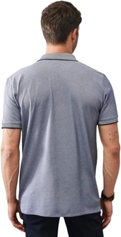 AC&Co/Altınyıldız Classics Polo Yaka Cepli Regular Fit Geniş Kesim Düz Tişört