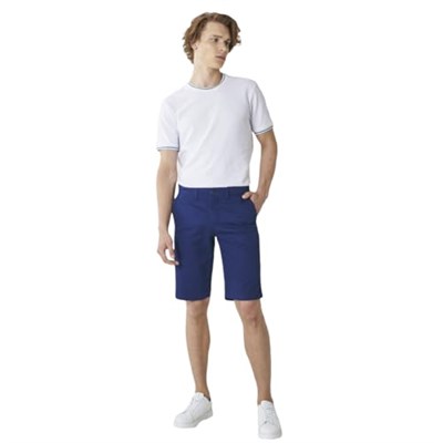AC&Co/Altınyıldız Classics Slim Fit Dar Kesim Armürlü%100 Pamuk Casual Chino Şort