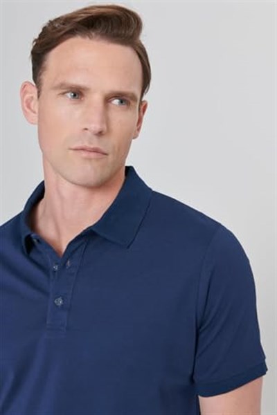 AC&CO/Altınyıldız Classics Slim Fit Dar Kesim Kıvrılmaz Polo Yaka Kısa Kollu Tişört