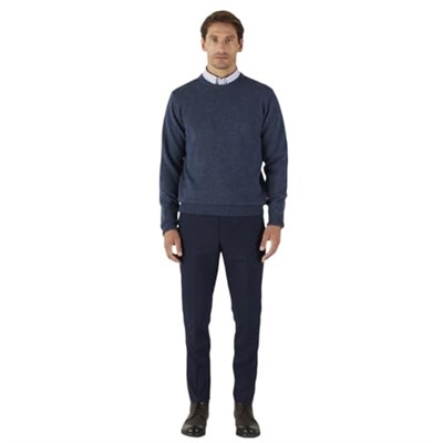 AC&Co/Altınyıldız Classics Standart Fit Normal Kesim Bisiklet Yaka Jakarlı Triko Kazak