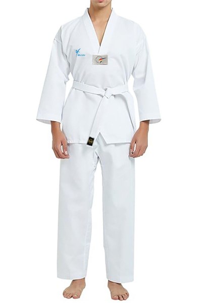 Acemi Beyaz Yaka Taekwondo Elbisesi Tekvando Elbisesi Dobok