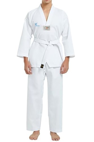 Acemi Beyaz Yaka Taekwondo Elbisesi Tekvando Elbisesi Dobok