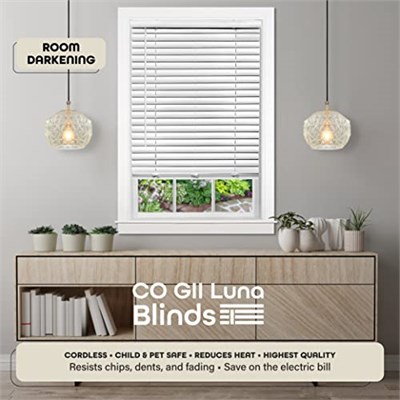 Achim Home Furnishings, White Cordless GII Luna 2