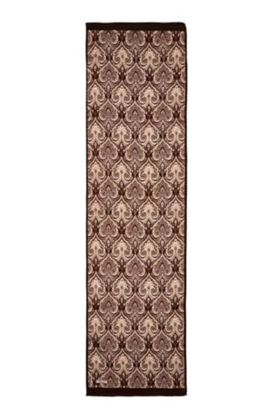 Acı Kahve Damask Desen İpek Fular