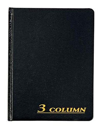 Adams Hesap Defteri, 17,78 x 23,50 cm, Siyah, 3 Sütun, 80 Sayfa (ARB8003M)