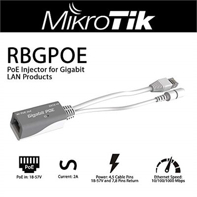 Adaptör Poe Pasif MIKROTIK GPOE Gigabit/Tutucu 9-48 V RBGPOE