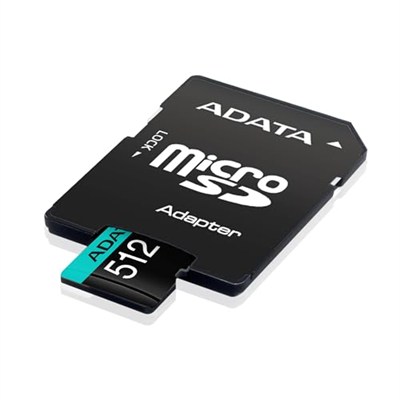 ADATA Premier Pro 512GB microSDXC/SDHC UHS-I U3 Class 10(V30S) Bellek Kartı, Siyah