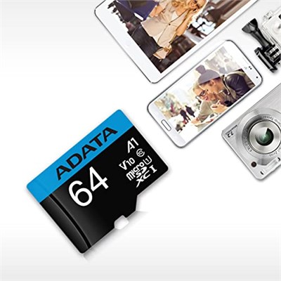 ADATA SD MicroSD Card 64GB SDXC (UHS-I Class 10) Ada Perakende - Seçenekler: 64 GB, 256 GB
