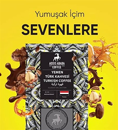 Addis Ababa Coffee - Yemen Türk Kahvesi 1000 Gr. (Öğütülmüş Türk Kahvesi)