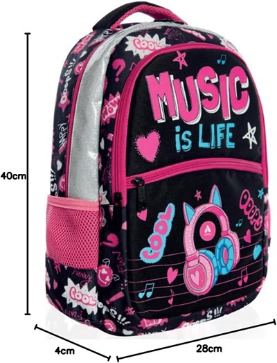ADEL Junior Sırt Çantası, Music is Life