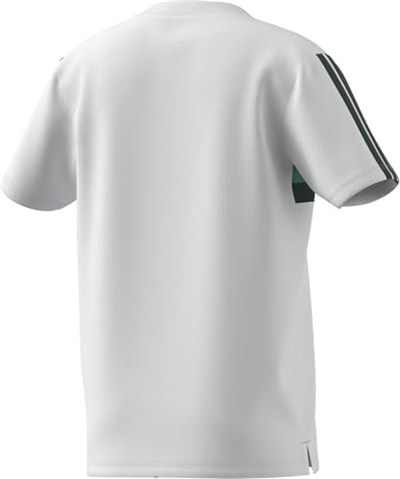 adidas 3 Stripes Tiberio Çocuk Tişört, 7-8 Yaş, 01-JX0192-4, Beyaz, Unisex Çocuk