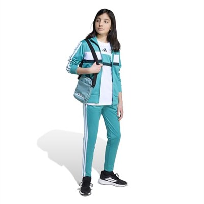 adidas 3 Stripes Tiberio Çocuk Tişört, 7-8 Yaş, 01-JX0192-4, Beyaz, Unisex Çocuk