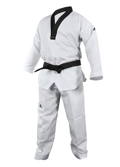 adidas Adi Start II Siyah V Yaka Siyah Kuşak Tekvando Dobok Üniforma