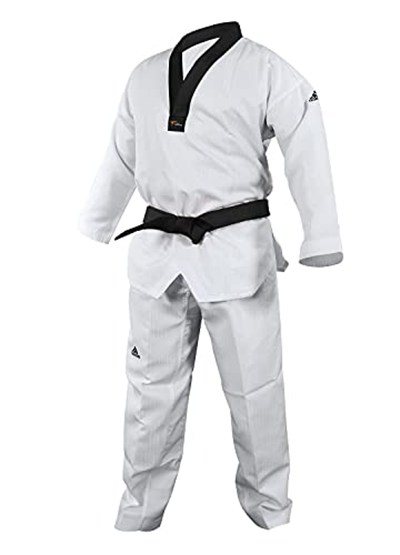 adidas Adi Start II Siyah V Yaka Siyah Kuşak Tekvando Dobok Üniforma