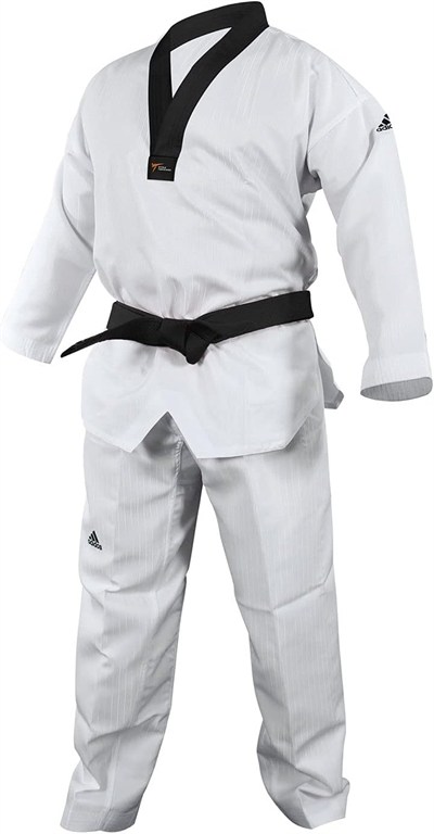 adidas Adi Start II Siyah V Yaka Siyah Kuşak Tekvando Dobok Üniforma