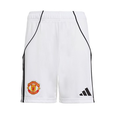 adidas Çocuk Manchester United 25/26 İç Saha Şortu Çocuk Futbol Şortu JP3017 Beyaz
