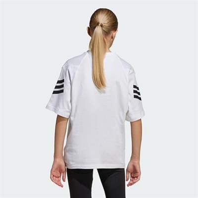 Adidas Erkek Çocuk T-Shirt 5003243503, Beyaz-Siyah, 128