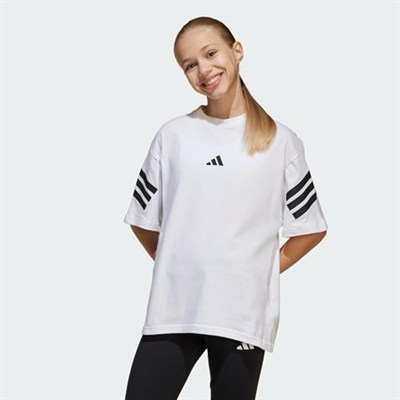 Adidas Erkek Çocuk T-Shirt 5003243503, Beyaz-Siyah, 128
