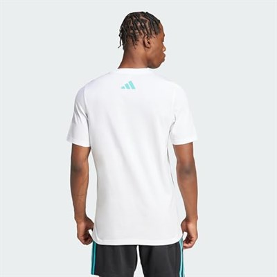 adidas Erkek Mercedes - AMG Petronas Formula One Team DNA Grafik Tişört, BEYAZ/SEMİRU