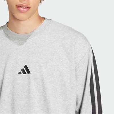 adidas Essentials 3-Stripes French Terry Sweatshirt Siyah-Beyaz, JE0016