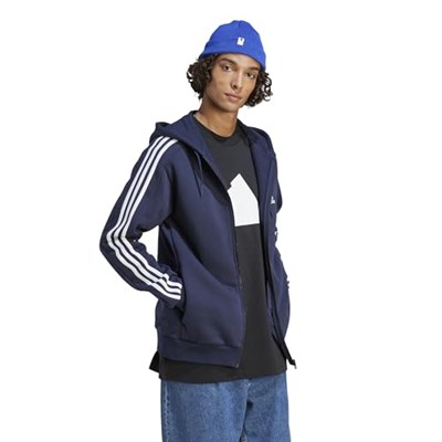 adidas Essentials Fleece 3-Stripes Full-Zip Hoodie