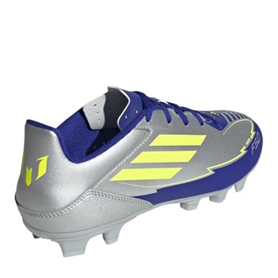 adidas F50 CLUB FG/MG MESSI Unisex Yetişkin Futbol Ayakkabısı (Sert Zemin) SILVMT/SYELLO/LUCBLU 38 EU