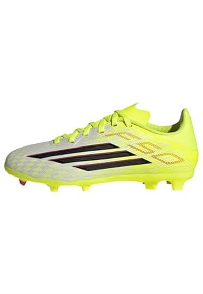 adidas F50 League Firm-Multi Ground Çocuk Beyaz Çim Saha Kramponu, JH7745 - Bedenler: 28 EU, 28.5, 28.5 EU, 29 EU, 30 EU, 30.5, 31 EU, 31.5...