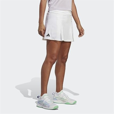 adidas Kadin Club Pleatskirt Etek, White, L