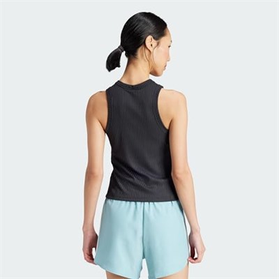 adidas Kadın Tüm Spor Salonu Mevsimlik Ribana Dar Kesim Tonal 3 Çizgili Kolsuz Tişört