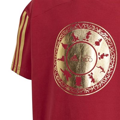 adidas Lk Dy 100 T Çocuk Günlük Tişört IN7306 Kırmızı