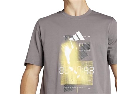 adidas M Hiit G T Erkek Günlük Tişört IS7106 Kahverengi