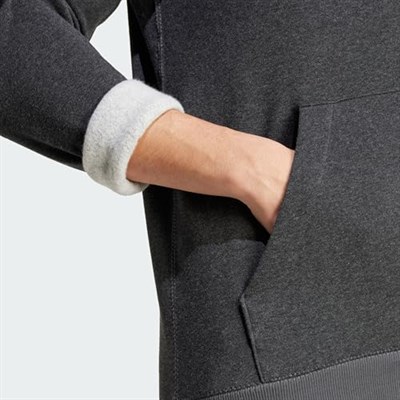 adidas Mel Erkek Siyah Kapüşonlu Sweatshirt, XL