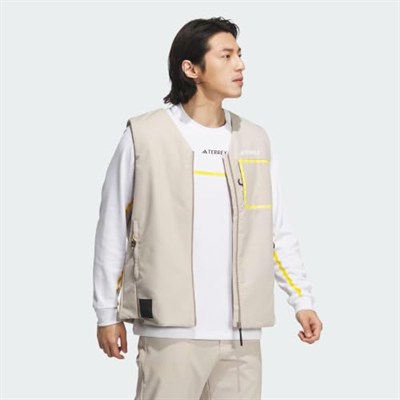 adidas National Geographic Vest Erkek Outdoor Su Tutmaz Yelek IL8993 Krem
