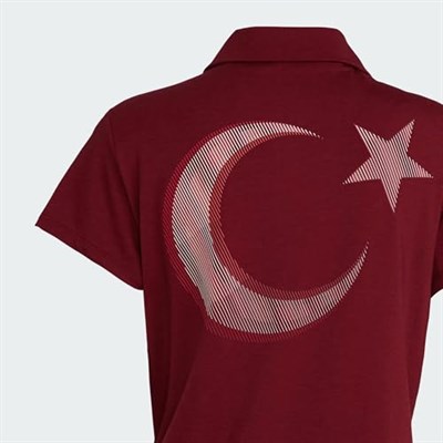 adidas Turkiye Polo W Türkiye Kadın Antrenman Polo Tişörtü JG5702 Kırmızı