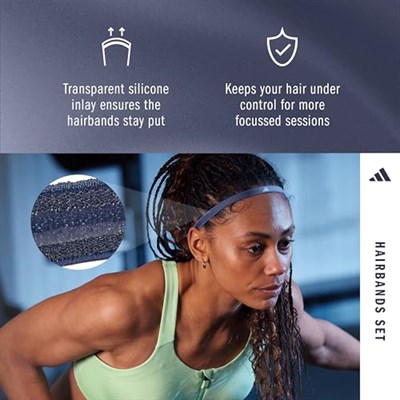 adidas Üniseks Yetişkin Gri, Coral Fusion, Shadow Navy Saç Bantları | Likradan elastik saç lastikleri, kaymaz silikon şeritli. Antrenman ve spor için ideal aksesuar. Standart beden.