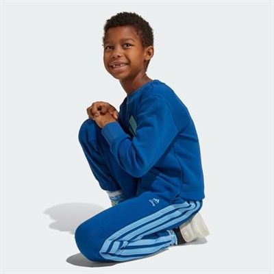 adidas Unisex Çocuk LK DY LS JOG Eşofman Takımı DMARIN/SEFLAQ 910A