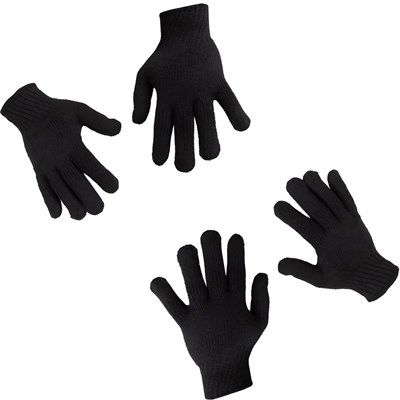 AEE® 2 Çift Kışlık Eldiven – Unisex Örme Siyah Eldiven | Erkek Kadın Eldiven | Sıcak Tutan Yumuşak Kumaş, Günlük ve Outdoor Kullanım İçin