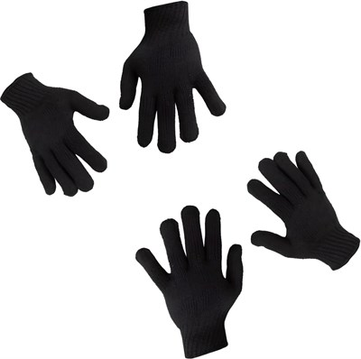 AEE® 2 Çift Kışlık Eldiven – Unisex Örme Siyah Eldiven | Erkek Kadın Eldiven | Sıcak Tutan Yumuşak Kumaş, Günlük ve Outdoor Kullanım İçin