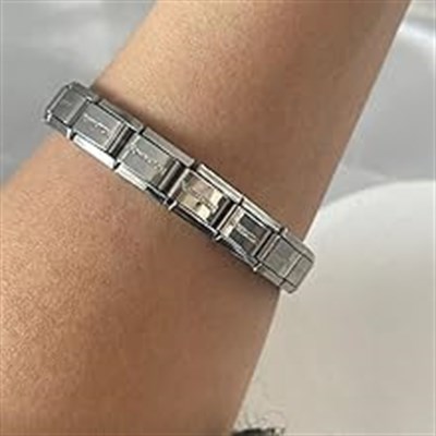 AEE® Erkek Bileklik Paslanmaz Çelik İtalyan Charm kişiselleştirilebilir Unisex Kadın Bileklik