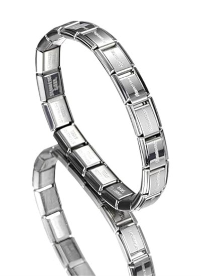 AEE® Erkek Bileklik Paslanmaz Çelik İtalyan Charm kişiselleştirilebilir Unisex Kadın Bileklik