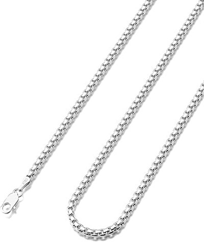AEE® Erkek Çelik Kolye Paslanmaz Gümüş Renk İç İçe Geçmeli 3/4/5mm Arnavut Örme Asansör Unisex Kolye