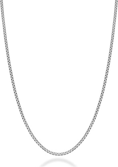 AEE® Erkek Çelik Kolye Paslanmaz Gümüş Renk İç İçe Geçmeli 3/4/5mm Arnavut Örme Asansör Unisex Kolye