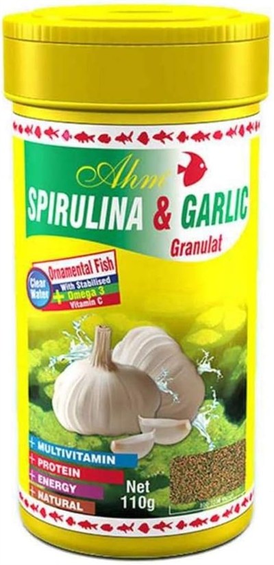 Ahm Spirulina Garlic Sarımsaklı 250 Ml Balık Yemi
